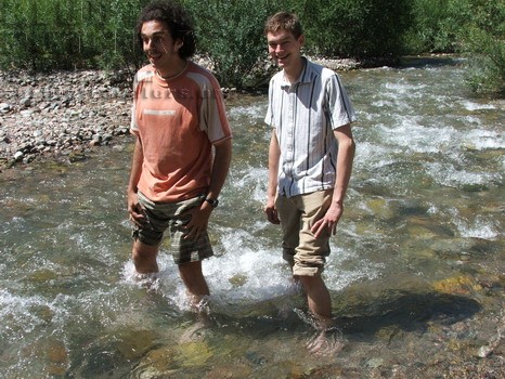 crossing the river