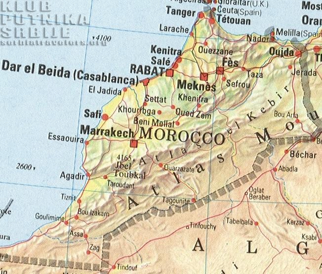morocco map, mapa maroka