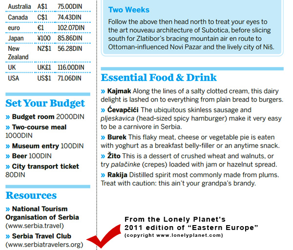 lonely planet & klub putnika srbije
