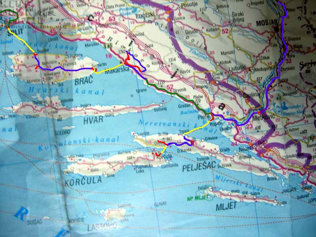 dalmatia map, dalmacija mapa