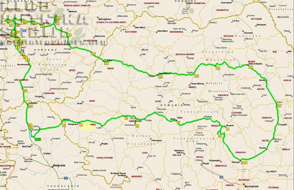mapa madjarska rumunija