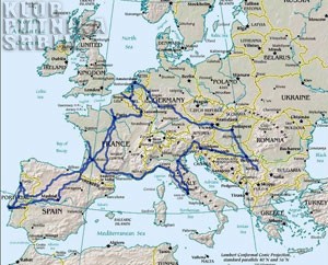 map of europe trip
