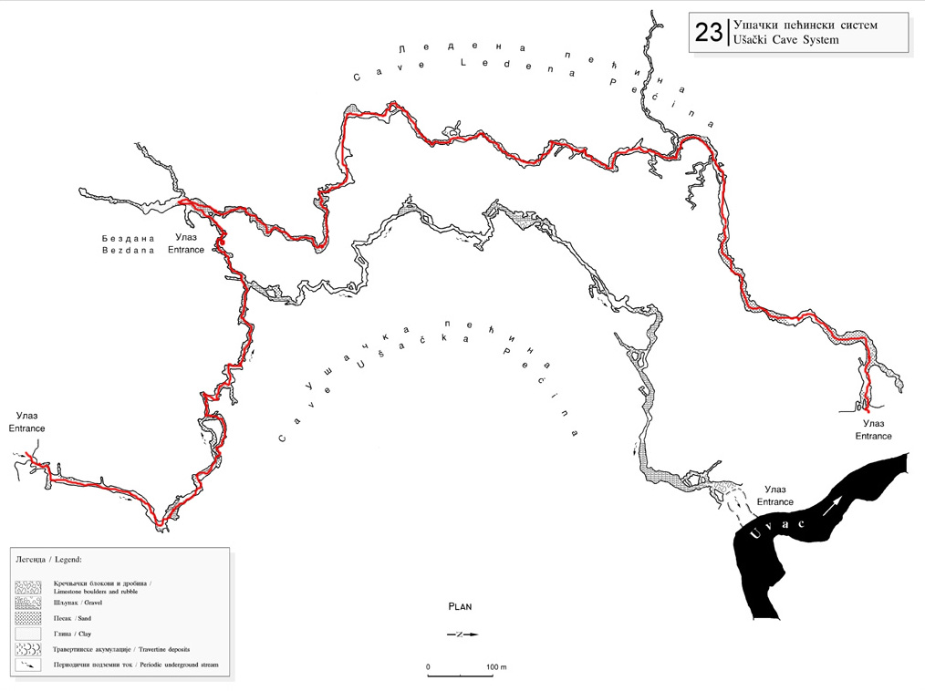 usacki pecinski sistem - mapa